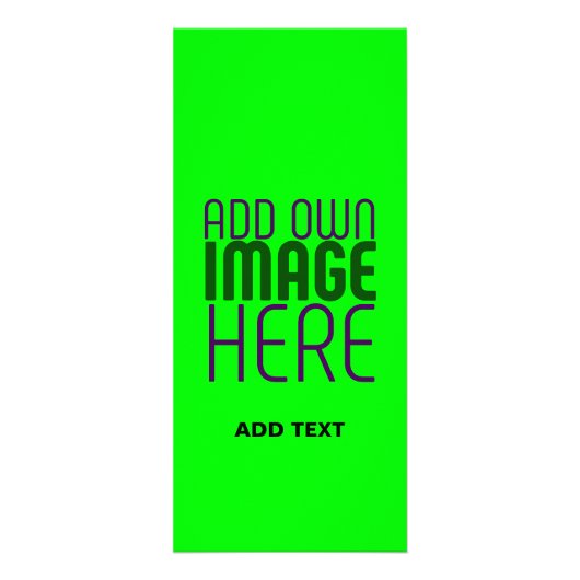 MODERNE, EDITABLE NEON GREEN IMAGE TEMPLATE WERBEKARTE (Vorne)