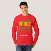 MODERNE EDITABLE, NIEDLICH TIEFE, ROTE BILDTEXTVOR T-Shirt (Vorne ganz)