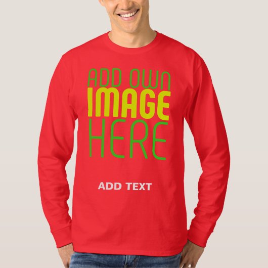 MODERNE EDITABLE, NIEDLICH TIEFE, ROTE BILDTEXTVOR T-Shirt (Vorderseite)