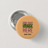MODERNE EDITABLE PEACH ORANGE IMAGE TEMPLATE BUTTON (Vorne & Hinten)