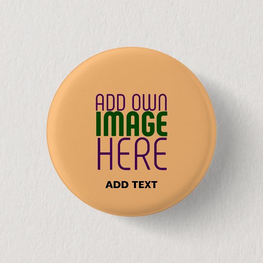 MODERNE EDITABLE PEACH ORANGE IMAGE TEMPLATE BUTTON (Vorderseite)