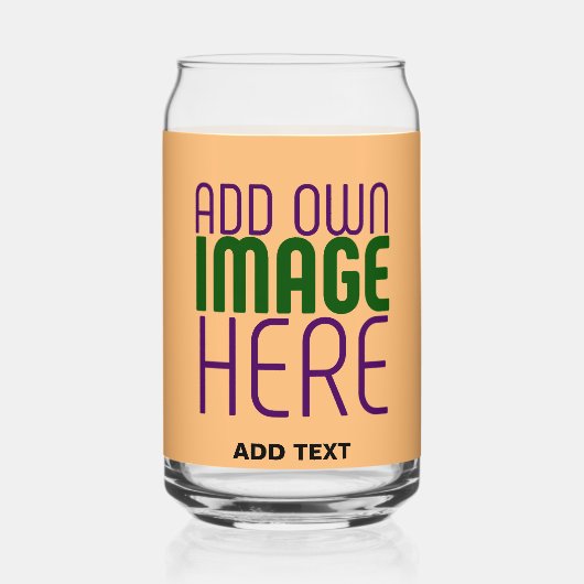 MODERNE EDITABLE PEACH ORANGE IMAGE TEMPLATE DOSENGLAS (Vorderseite)