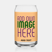 MODERNE EDITABLE PEACH ORANGE IMAGE TEMPLATE DOSENGLAS (Rückseite)