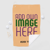 MODERNE EDITABLE PEACH ORANGE IMAGE TEMPLATE GOLFHANDTUCH (Insitu)