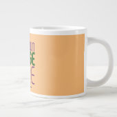MODERNE EDITABLE PEACH ORANGE IMAGE TEMPLATE Jumbo-Tasse (Rechts)
