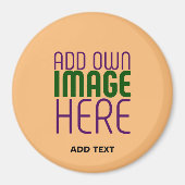 MODERNE EDITABLE PEACH ORANGE IMAGE TEMPLATE MAGNET (Vorne)