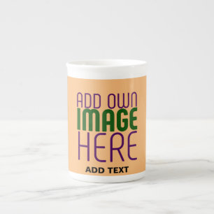 MODERNE EDITABLE PEACH ORANGE IMAGE TEMPLATE PORZELLANTASSE