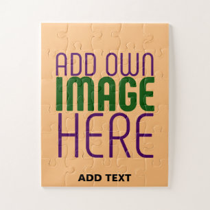 MODERNE EDITABLE PEACH ORANGE IMAGE TEMPLATE PUZZLE