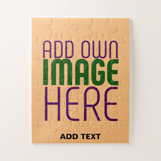 MODERNE EDITABLE PEACH ORANGE IMAGE TEMPLATE PUZZLE (Vertikal)
