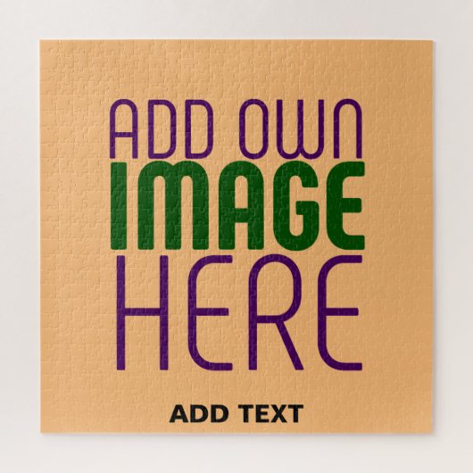 MODERNE EDITABLE PEACH ORANGE IMAGE TEMPLATE PUZZLE (Vertikal)