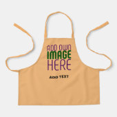 MODERNE EDITABLE PEACH ORANGE IMAGE TEMPLATE SCHÜRZE (Vorderseite)