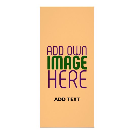 MODERNE EDITABLE PEACH ORANGE IMAGE TEMPLATE WERBEKARTE (Vorne)