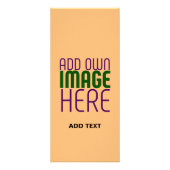 MODERNE EDITABLE PEACH ORANGE IMAGE TEMPLATE WERBEKARTE (Hinten)