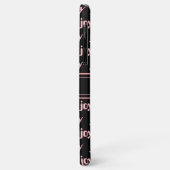 Moderne Editable Pink Joy Calligraphy on Black Case-Mate iPhone Hülle (Hinten/Links)