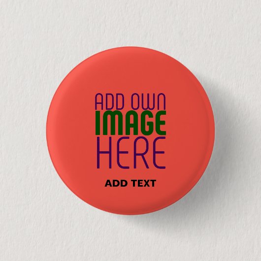 MODERNE EDITABLE RED ORANGE IMAGE TEMPLATE BUTTON (Vorderseite)