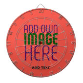 MODERNE EDITABLE RED ORANGE IMAGE TEMPLATE DARTSCHEIBE (vorne)