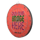 MODERNE EDITABLE RED ORANGE IMAGE TEMPLATE DARTSCHEIBE (Vorderseite rechts)