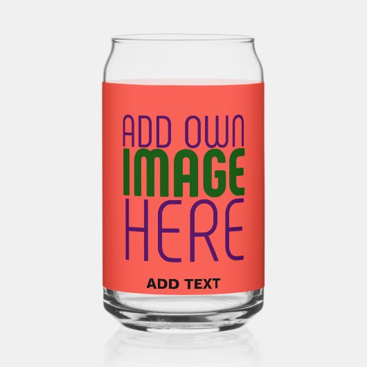 MODERNE EDITABLE RED ORANGE IMAGE TEMPLATE DOSENGLAS (Vorderseite)