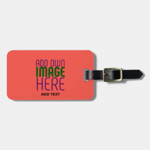 MODERNE EDITABLE RED ORANGE IMAGE TEMPLATE GEPÄCKANHÄNGER