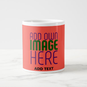 MODERNE EDITABLE RED ORANGE IMAGE TEMPLATE Jumbo-Tasse