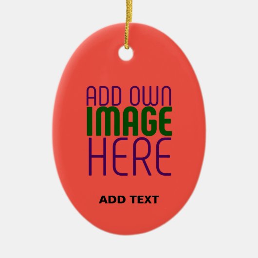 MODERNE EDITABLE RED ORANGE IMAGE TEMPLATE KERAMIK ORNAMENT (Vorne)