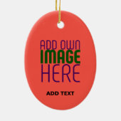 MODERNE EDITABLE RED ORANGE IMAGE TEMPLATE KERAMIK ORNAMENT (Hinten)