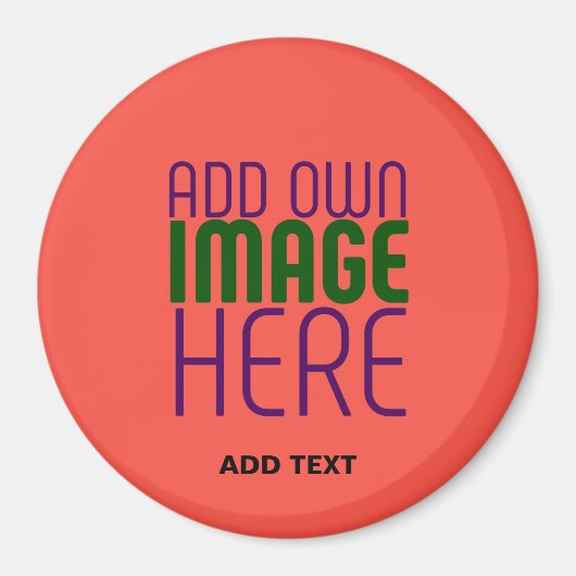 MODERNE EDITABLE RED ORANGE IMAGE TEMPLATE MAGNET (Vorne)
