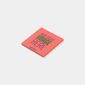 MODERNE EDITABLE RED ORANGE IMAGE TEMPLATE POST-IT KLEBEZETTEL (angewinkelt)