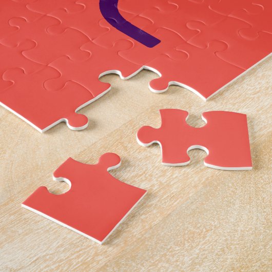 MODERNE EDITABLE RED ORANGE IMAGE TEMPLATE PUZZLE (Seite)