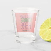 MODERNE EDITABLE RED ORANGE IMAGE TEMPLATE SCHNAPSGLAS (Rückseite)