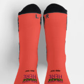 MODERNE EDITABLE RED ORANGE IMAGE TEMPLATE SOCKEN (Oben)