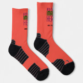 MODERNE EDITABLE RED ORANGE IMAGE TEMPLATE SOCKEN (Rechts)