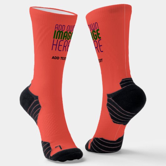 MODERNE EDITABLE RED ORANGE IMAGE TEMPLATE SOCKEN (Gewinkelt)