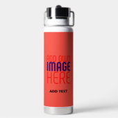 MODERNE EDITABLE RED ORANGE IMAGE TEMPLATE TRINKFLASCHE (Hinten)