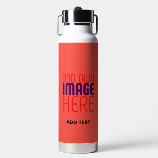 MODERNE EDITABLE RED ORANGE IMAGE TEMPLATE TRINKFLASCHE (Vorderseite)