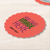 MODERNE EDITABLE RED ORANGE IMAGE TEMPLATE UNTERSETZER (angewinkelt)