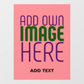 MODERNE, EDITABLE SALMON PINK BILDTEMPLATE FENSTERAUFKLEBER (Blatt)