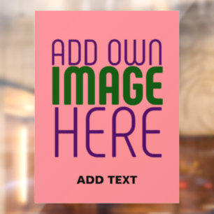 MODERNE, EDITABLE SALMON PINK BILDTEMPLATE FENSTERAUFKLEBER