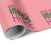 MODERNE, EDITABLE SALMON PINK BILDTEMPLATE GESCHENKPAPIER (Rolleneckpunkt)
