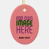 MODERNE, EDITABLE SALMON PINK BILDTEMPLATE KERAMIK ORNAMENT (Hinten)