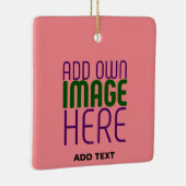 MODERNE, EDITABLE SALMON PINK BILDTEMPLATE KERAMIKORNAMENT (Rechts)