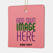 MODERNE, EDITABLE SALMON PINK BILDTEMPLATE KERAMIKORNAMENT (Links)