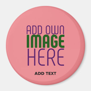 MODERNE, EDITABLE SALMON PINK BILDTEMPLATE MAGNET