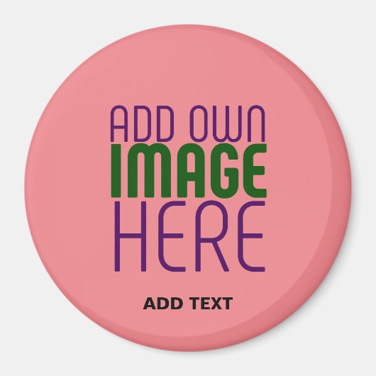MODERNE, EDITABLE SALMON PINK BILDTEMPLATE MAGNET (Vorne)