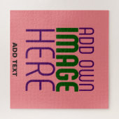 MODERNE, EDITABLE SALMON PINK BILDTEMPLATE PUZZLE (Horizontal)