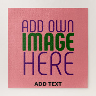 MODERNE, EDITABLE SALMON PINK BILDTEMPLATE PUZZLE