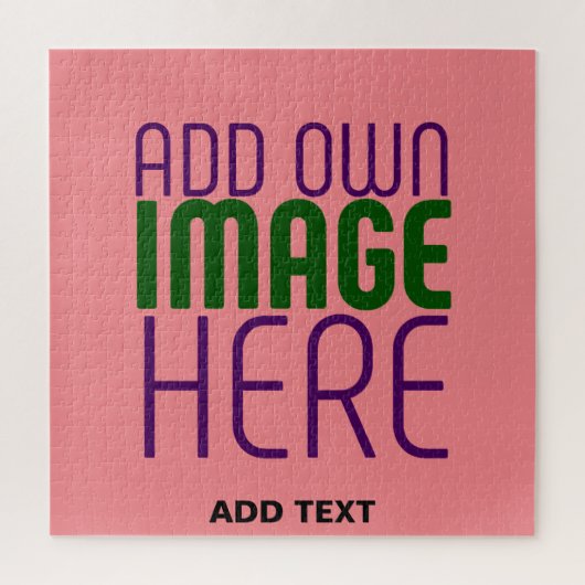 MODERNE, EDITABLE SALMON PINK BILDTEMPLATE PUZZLE (Vertikal)