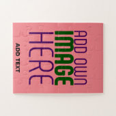 MODERNE, EDITABLE SALMON PINK BILDTEMPLATE PUZZLE (Horizontal)