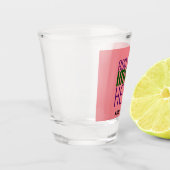 MODERNE, EDITABLE SALMON PINK BILDTEMPLATE SCHNAPSGLAS (Links)