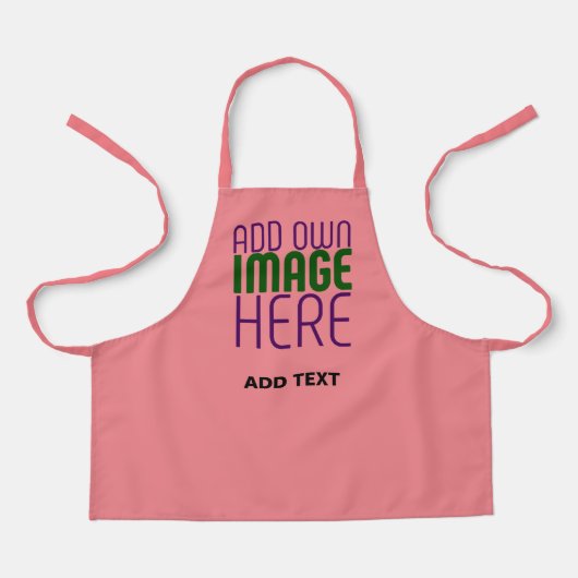 MODERNE, EDITABLE SALMON PINK BILDTEMPLATE SCHÜRZE (Vorderseite)